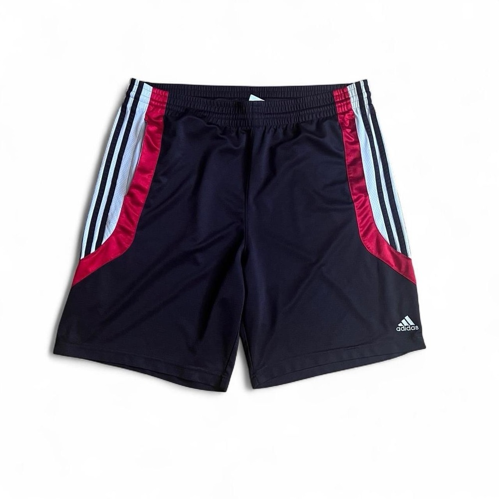 Adidas Black And Red Baggy Basketball Shorts Size Large Adam Sandler Y2K